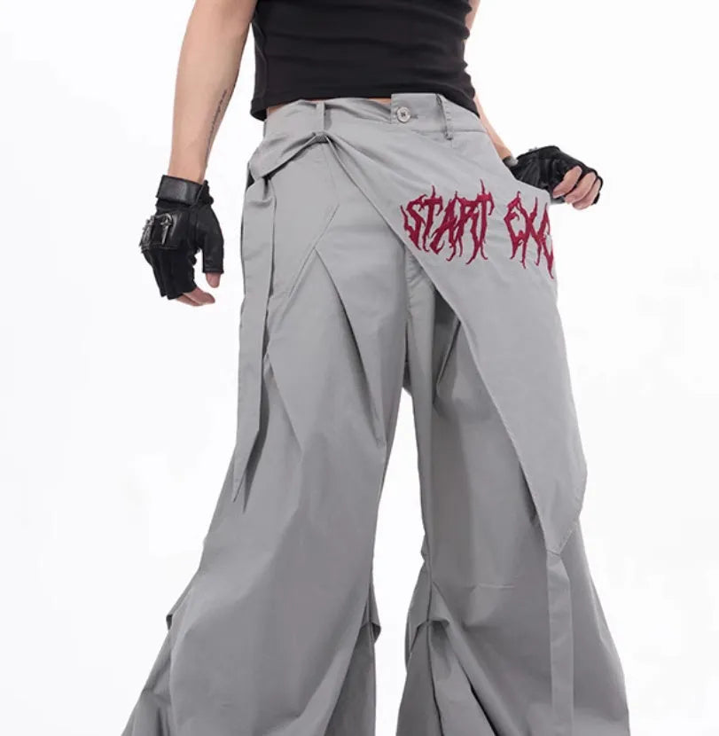 Boys' wide-leg function pants in refined Korean style with solid colour options