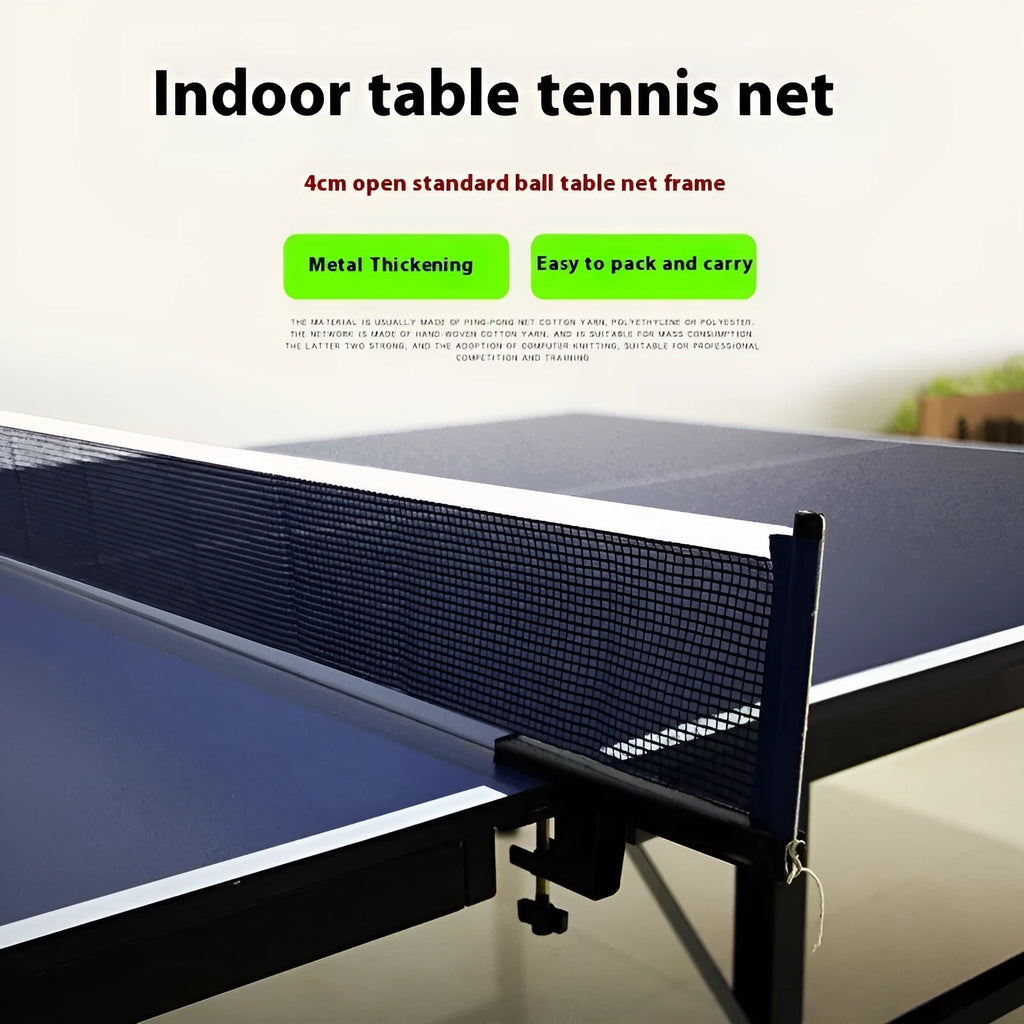 Metal table tennis post set with large universal clip for indoor open grid tables