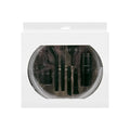 Box containing eight vacuum cleaner suction head accessories for small area cleaning.