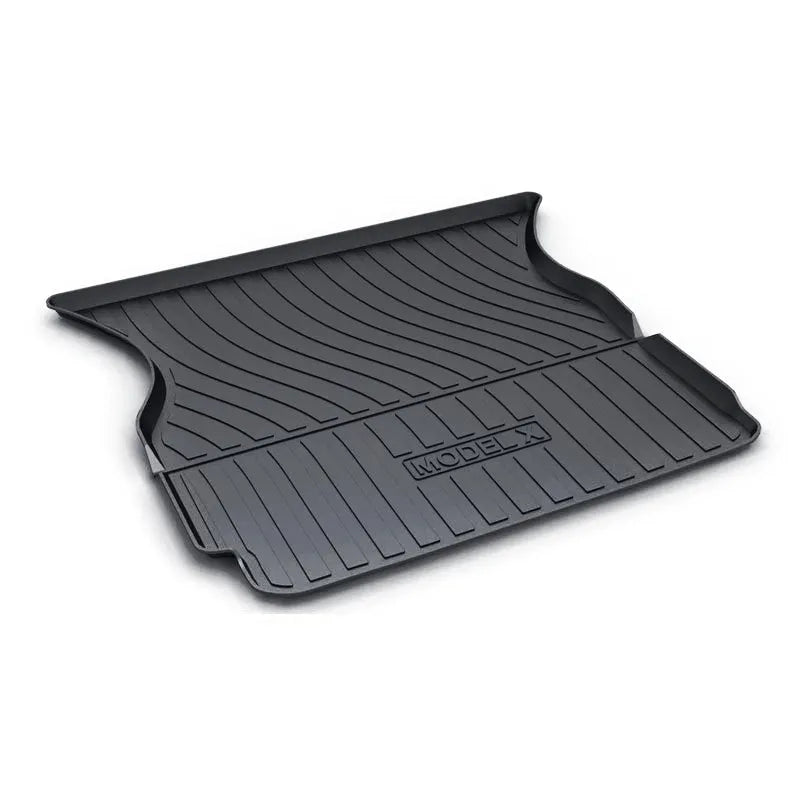 Rubber floor mat with TPE footrest for Tesla cars including Model 3, Y, X and S