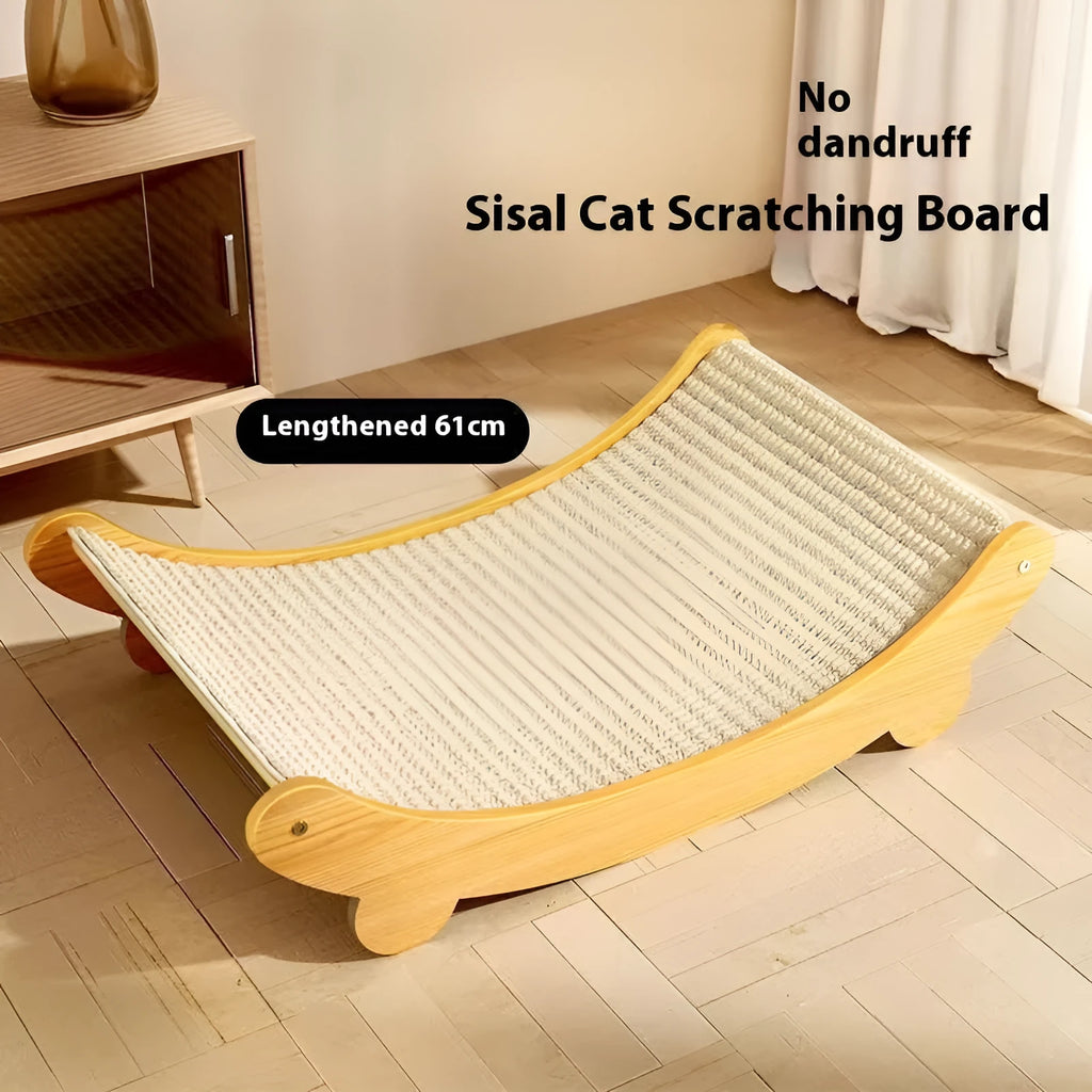 Sisal cat scratch board with sisal blanket surface in pastoral style design