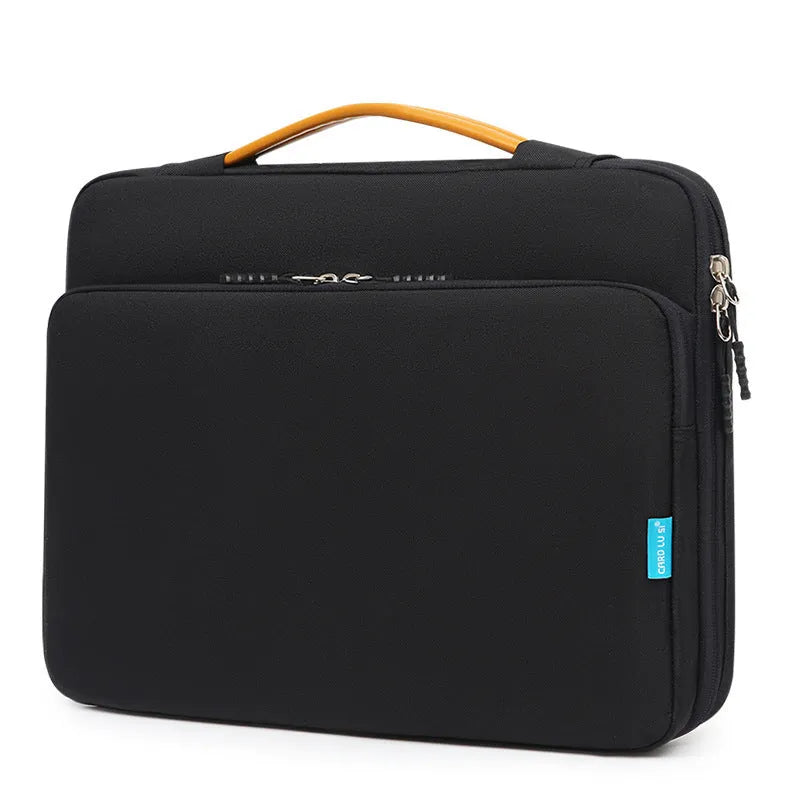Laptop shock-proof liner bag in solid colour with Oxford cloth outer and velvet padding