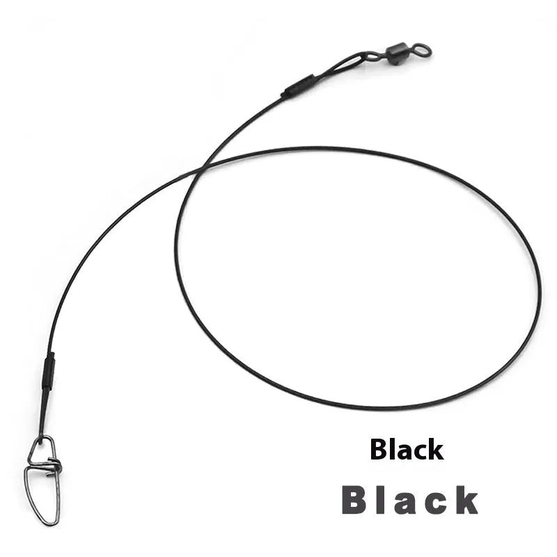 Anti-bite steel wire double buckle pin fishing gear accessories in green black red colours