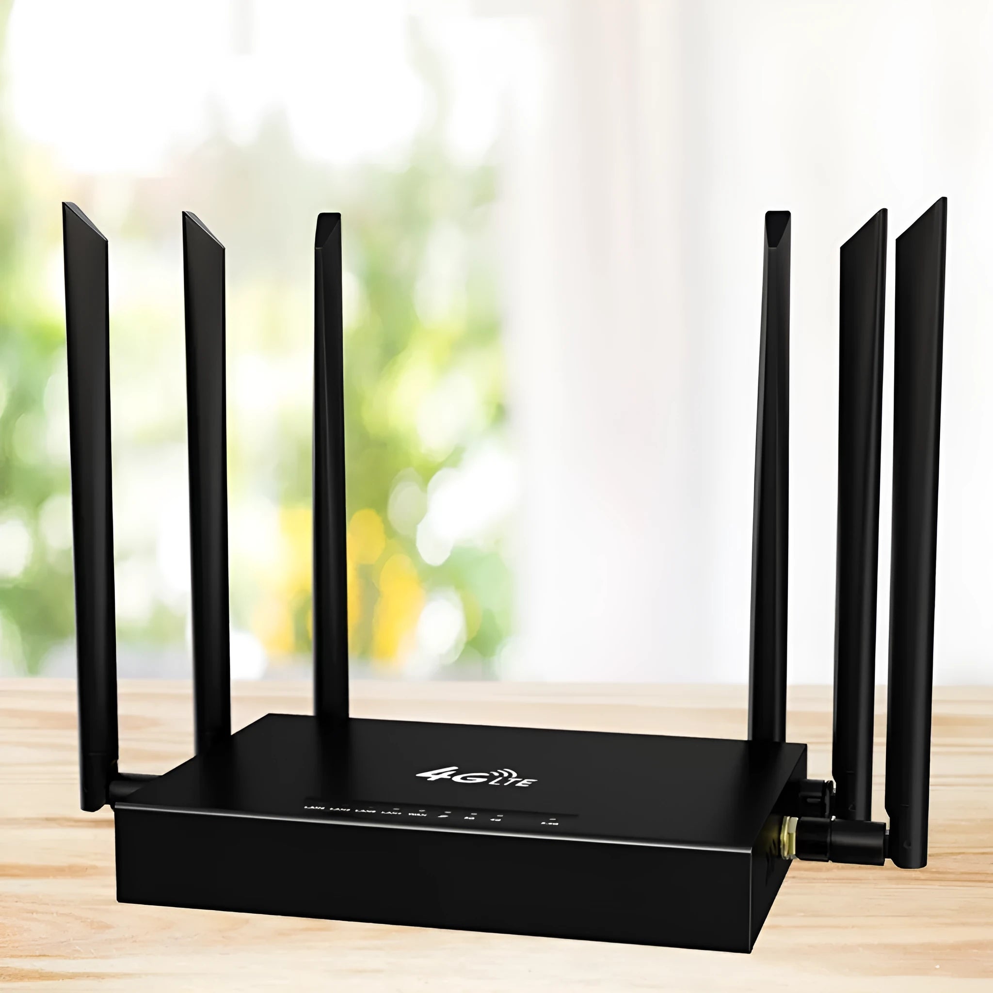 Industrial grade iron box 4G router with removable antennas and power adapter