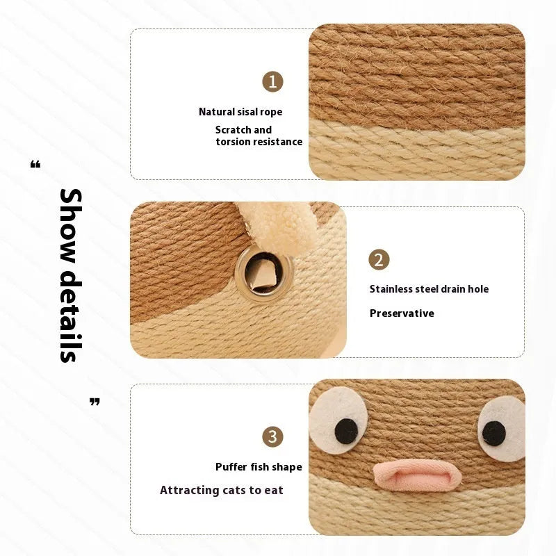 15cm cubic pet puzzle feeder toy made from sisal hemp strips in puffer leakage food feed colour