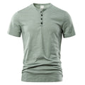 Men's slub cotton short sleeve t-shirt in wine red colour, showing textured fabric and pullover style.
