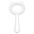 Blue and white double-sided pet grooming brush with deshedding comb and massage comb functions
