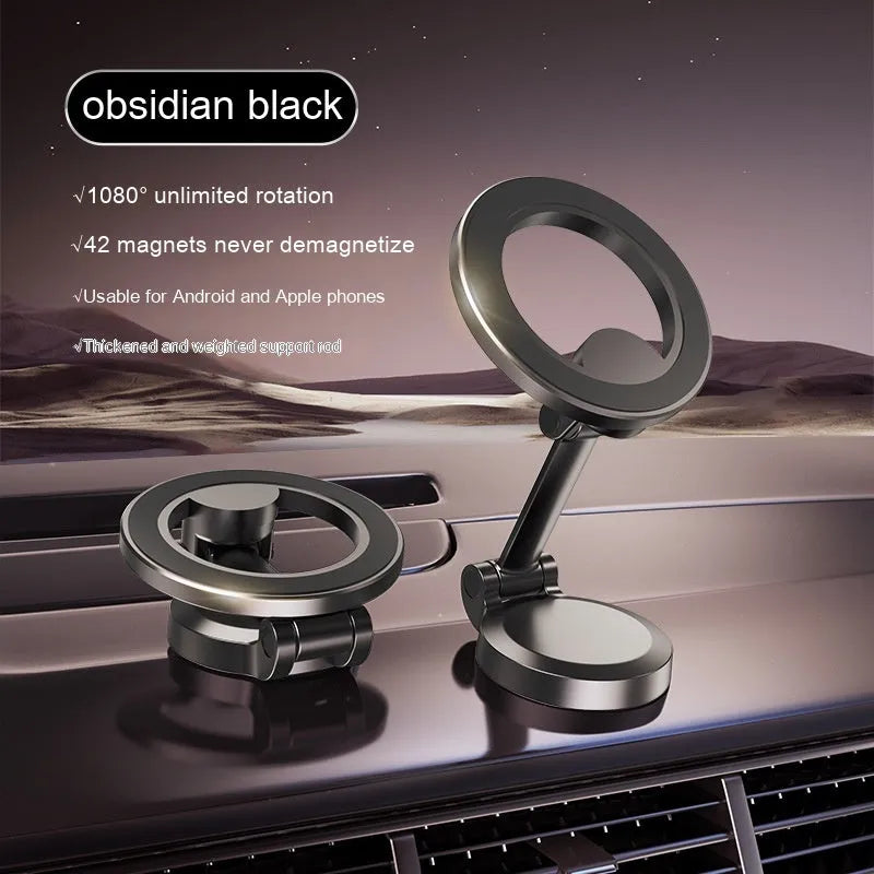 Qian Colour all-metal foldable magnetic car phone mount for dashboard installation