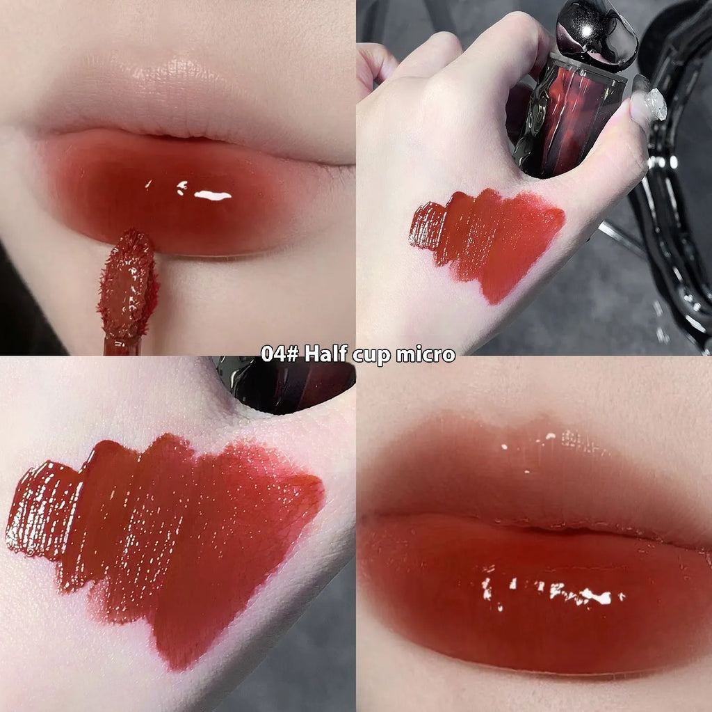 Glacier Lava Lip Lacquer mirror makeup gloss in water light formula with seven colour options