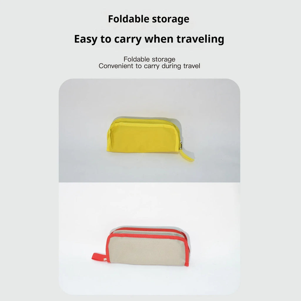 Foldable camp stool in pencil box design with Oxford cloth seat in multiple colour options