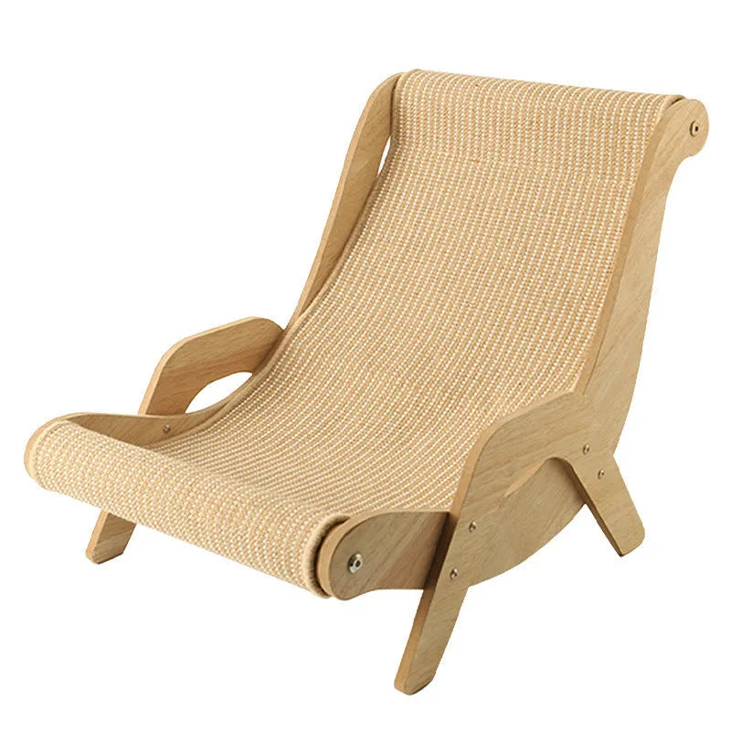 Sisal cat nest recliner with scratch board and hemp cushion for indoor cats