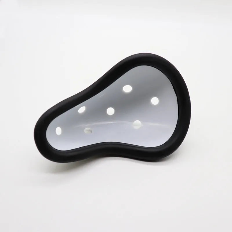 Rubber sports genital protector for martial arts and contact sports in adult and children sizes