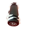 Flat white PVC fitness training sandbag for weight lifting and strength conditioning.
