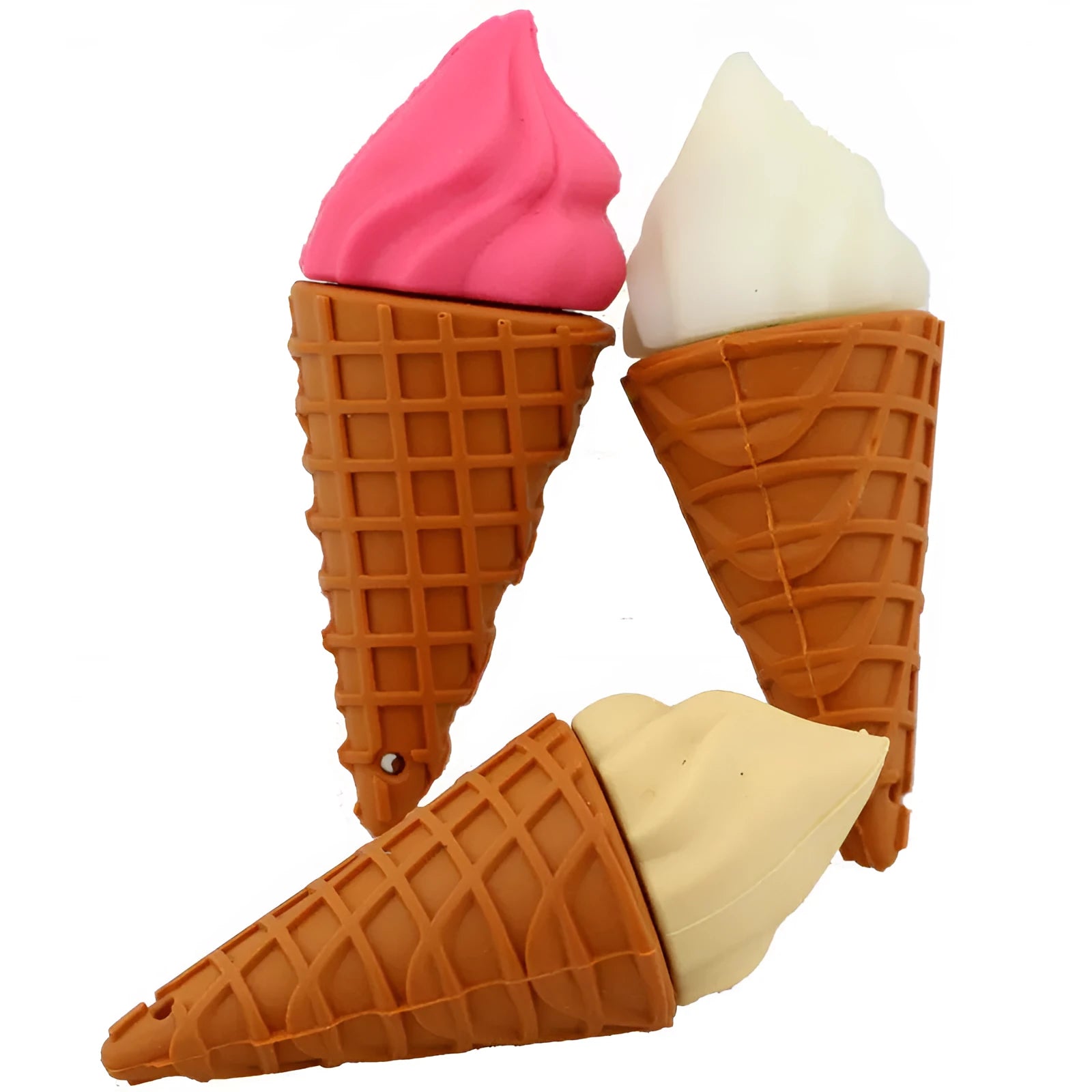 Pink ice cream design USB flash drive with solid-state storage for computers