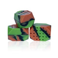 Transparent box containing two camouflage silicone facial muscle fitness balls for jaw exercise