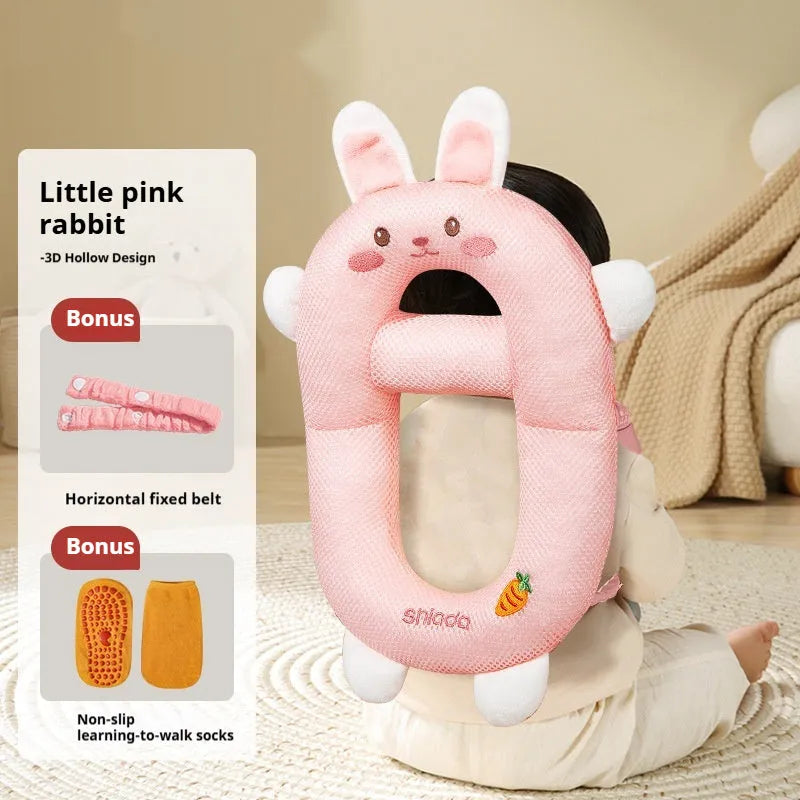Baby anti-collision pillow in cartoon animal design with EPS filling for toddler walking protection