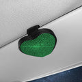 Car sun visor glasses clip with magnetic closure and diamond design in PU leather