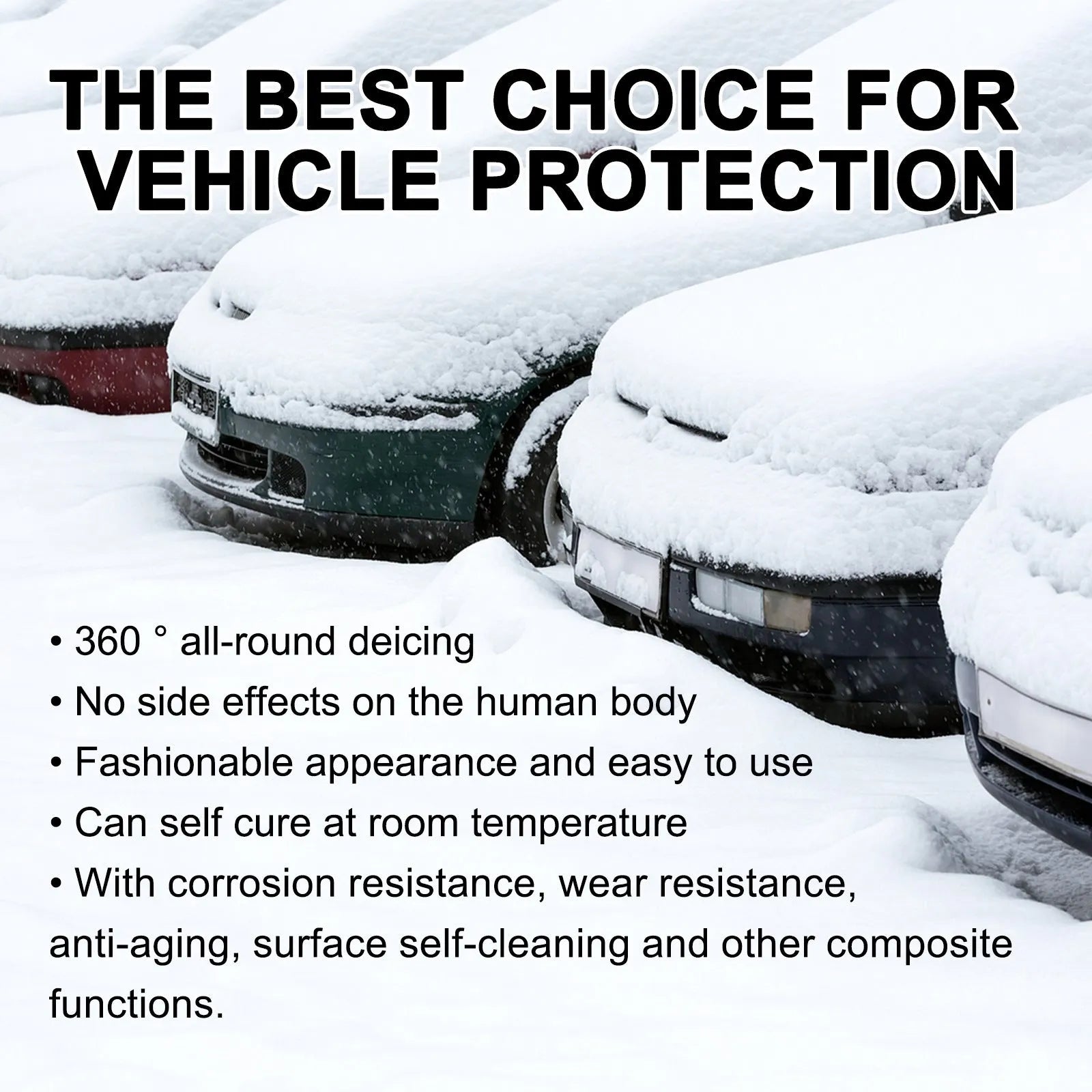 Hydrophobic nano coating car snow brush with compact 5x9x14cm dimensions and PE construction