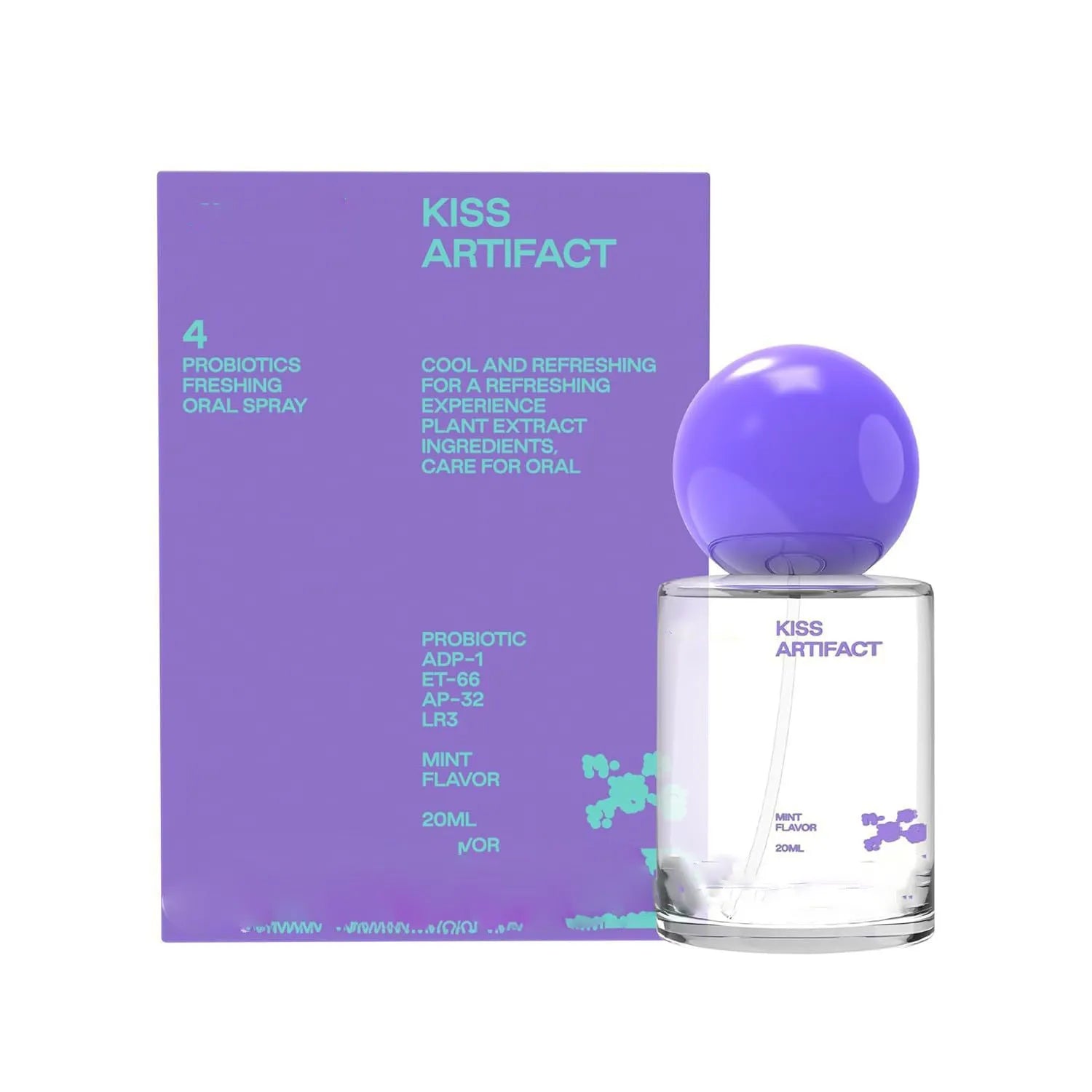 20ml portable oral spray bottle for probiotics and hydration.