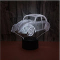 Modern table lamp with colourful 3D acrylic shade on black ABS base, featuring touch and remote control