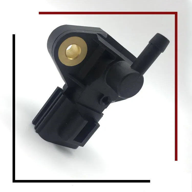 Black intake pressure sensor for Ford and Lincoln vehicles showing electrical connector
