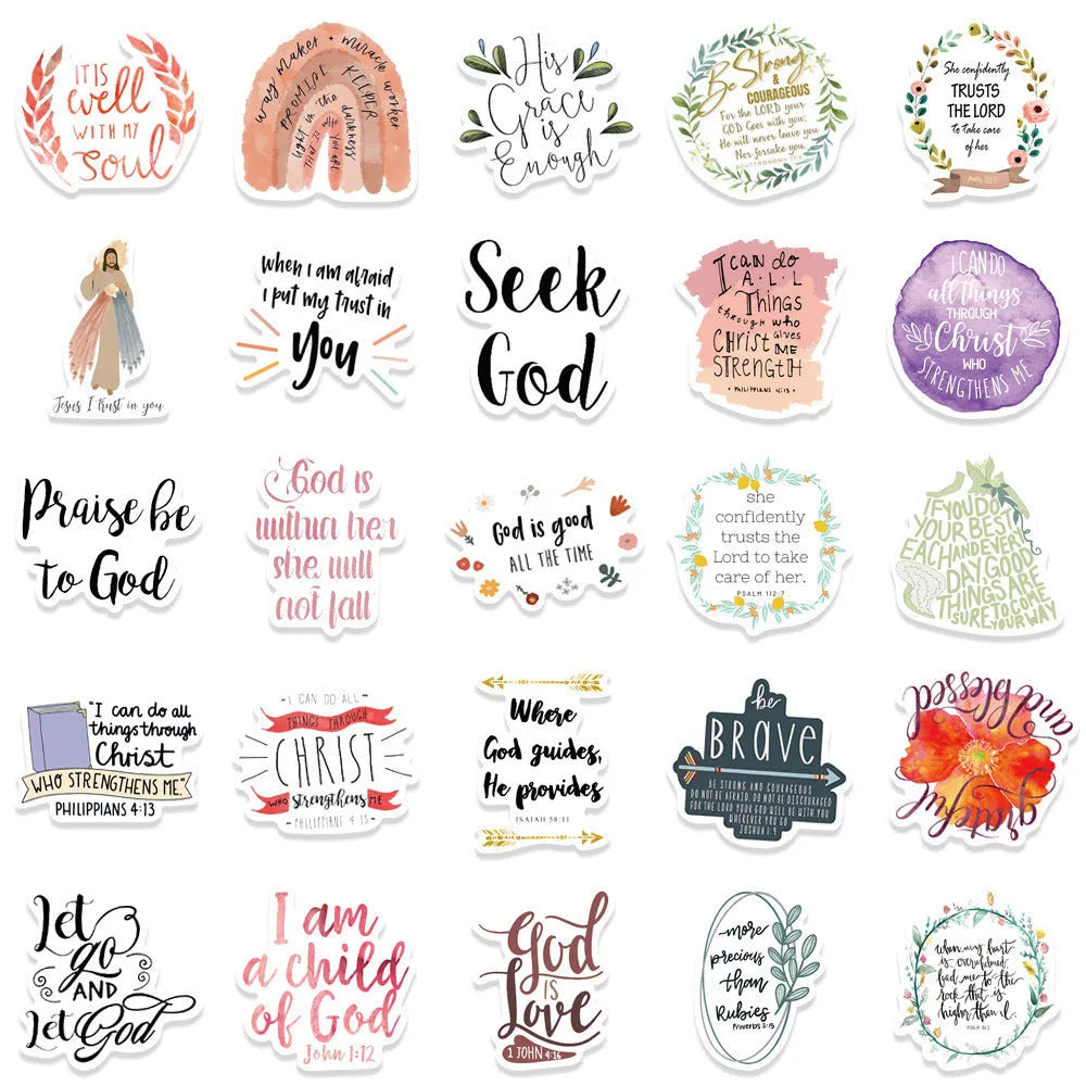 Pack of 50 random design graffiti stickers for walls, laptops, and water bottles