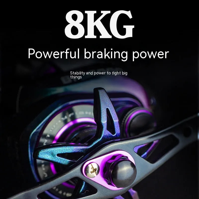 BM2000 fishing reel with magnetic brake and water drop spool in left-hand and right-hand models