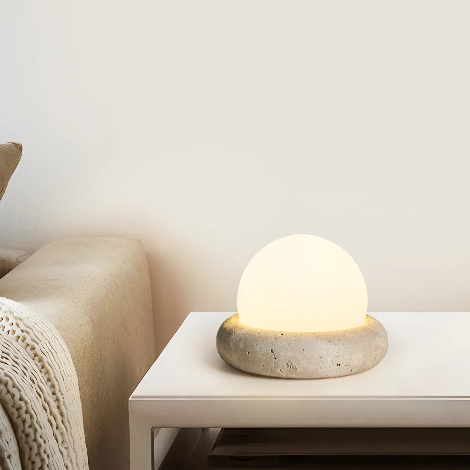 Modern cream bedside night light with remote control for children's rooms