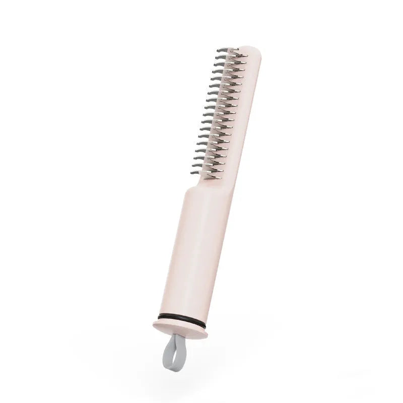 Stainless steel dematting comb for pet grooming with ergonomic handle in pink or white
