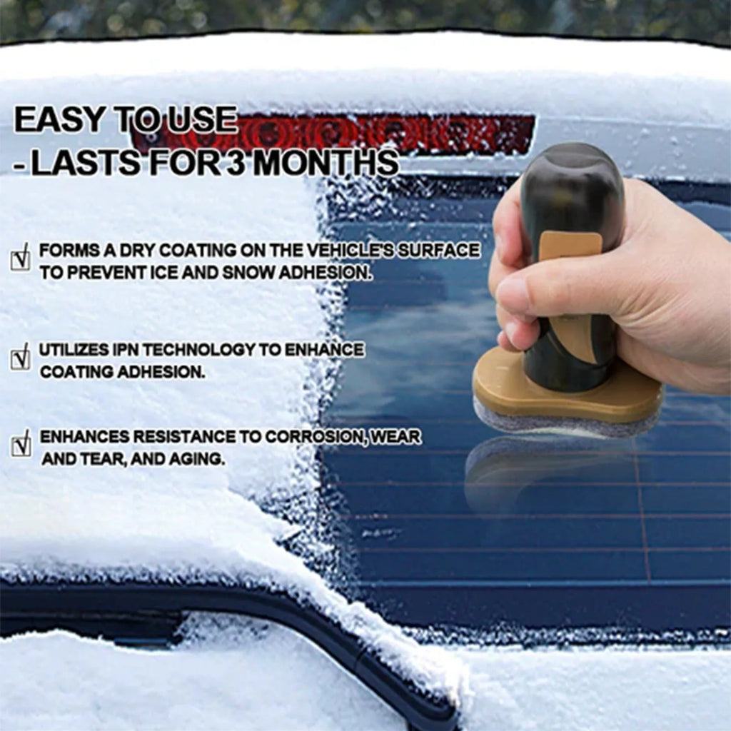 Hydrophobic nano coating car snow brush with compact 5x9x14cm dimensions and PE construction