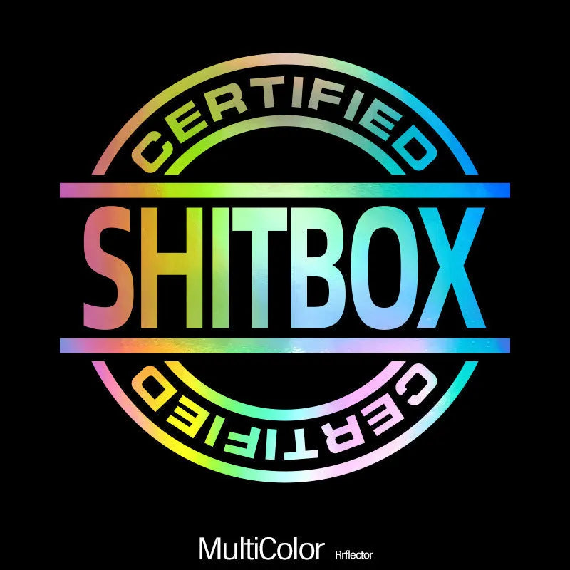 13x12cm creative vinyl car sticker shown in multiple colour options for vehicle customisation