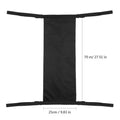 Black cylindrical oxygen cylinder pannier bag mounted on wheelchair with 600D Oxford cloth construction