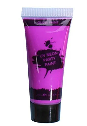 Hose 25ml neon face paint tubes in red, yellow, green, purple, orange, and pink colours