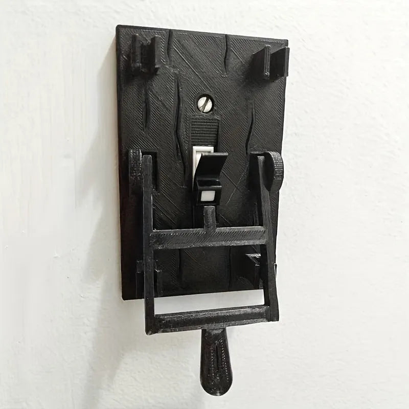Single gang retro decorative wall light switch with PLA shell for exposed installation.