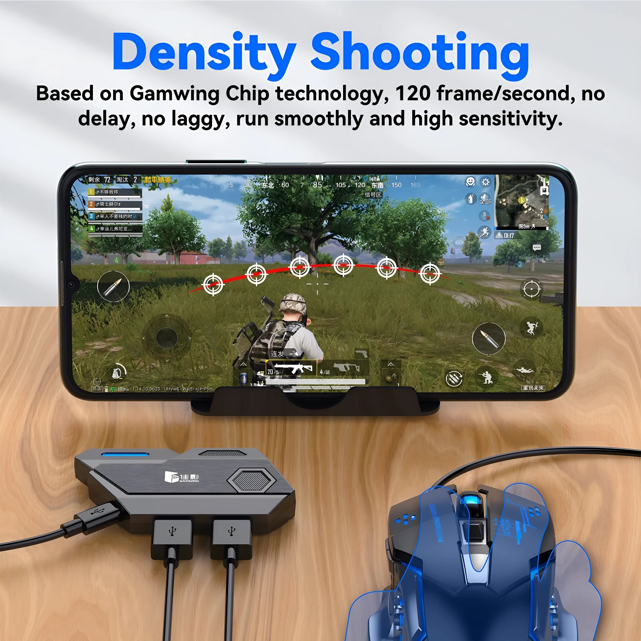 Gamwing Jiaying MIX series keyboard mouse converter for mobile gaming with USB interface