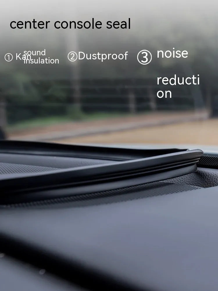 Outlander dashboard soundproof seal strip with integrated card slots, 1.6 metre silicone construction