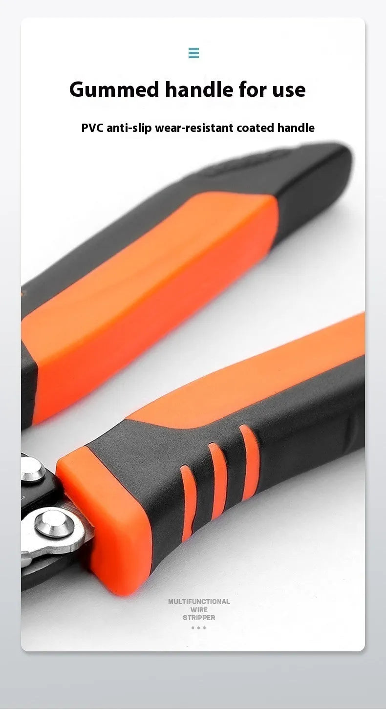 Fully automatic electrician wire stripping pliers tool with box