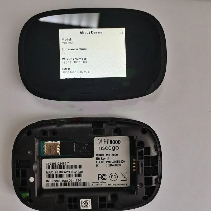 Black portable 4G WiFi router with compact design for wireless internet connectivity