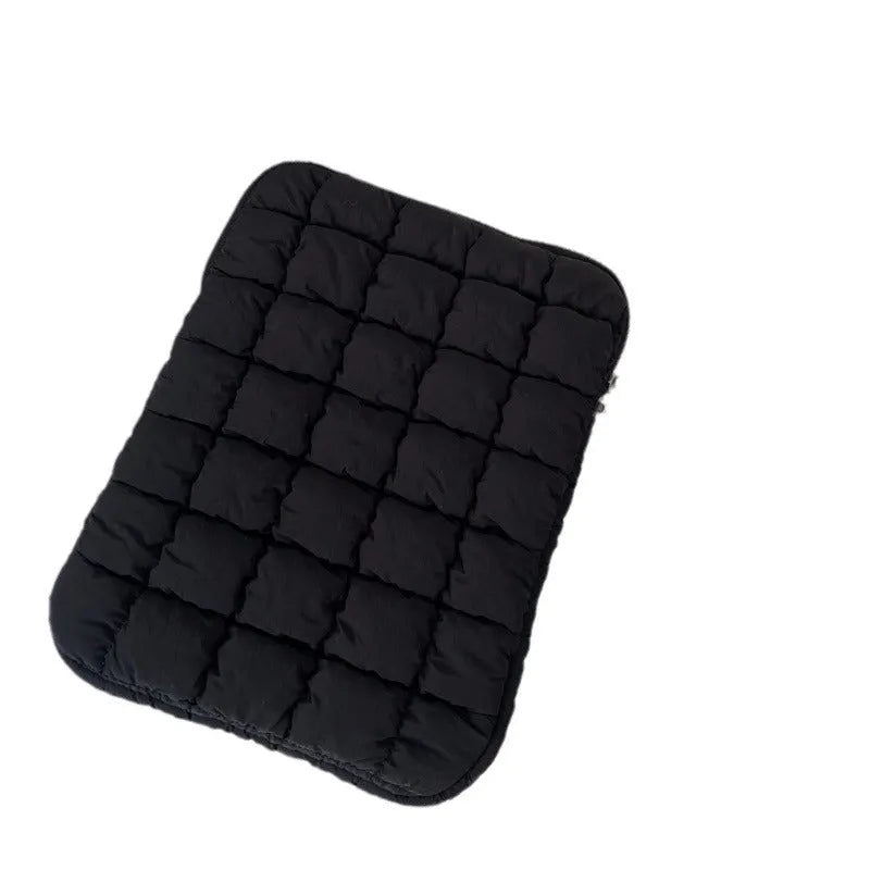 Large capacity cloud cotton nylon laptop bag in black or white colour with size options for 11-inch to 15.6-inch laptops
