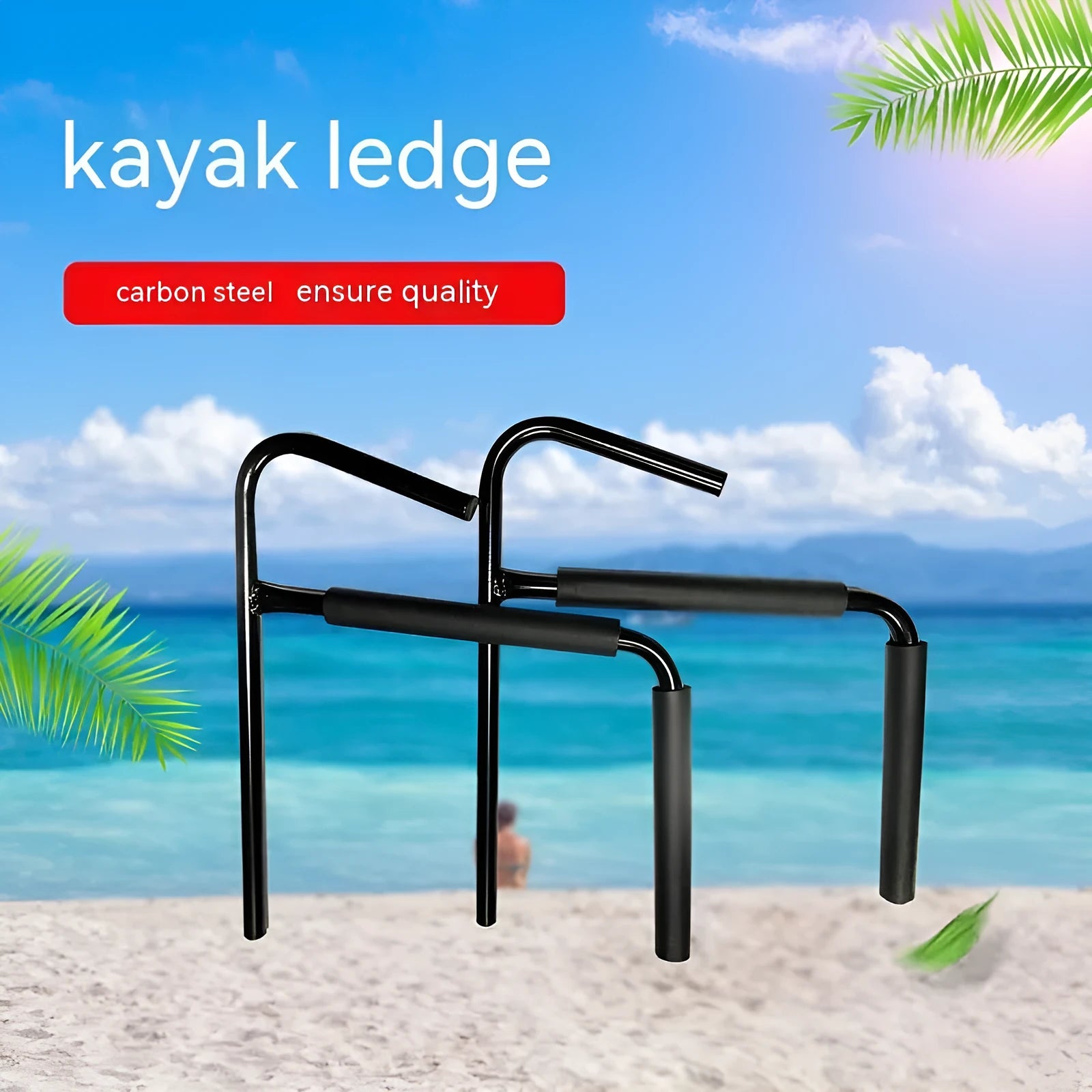 Carbon steel kayak wall hanger for surfboard and water sports equipment storage