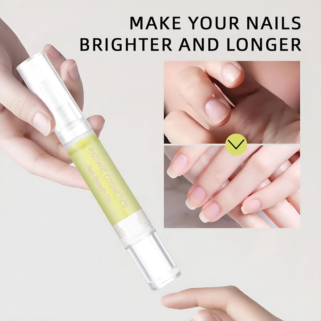3ml bottle of nail growth treatment oil with wash-free formula for nail care