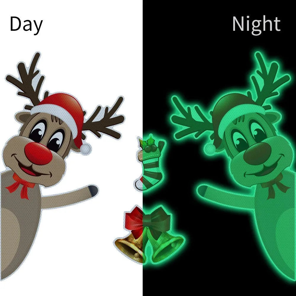 Christmas elk bell magnetic luminous reflective bumper stickers in YFC002 colour