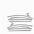 Black titanium stainless steel window trim strip kit for decorative exterior moulding