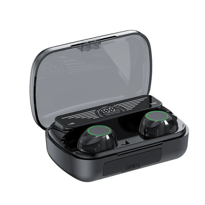 Bluetooth headset game sports TWS touch figure 5.3 earbuds with power display on dark surface