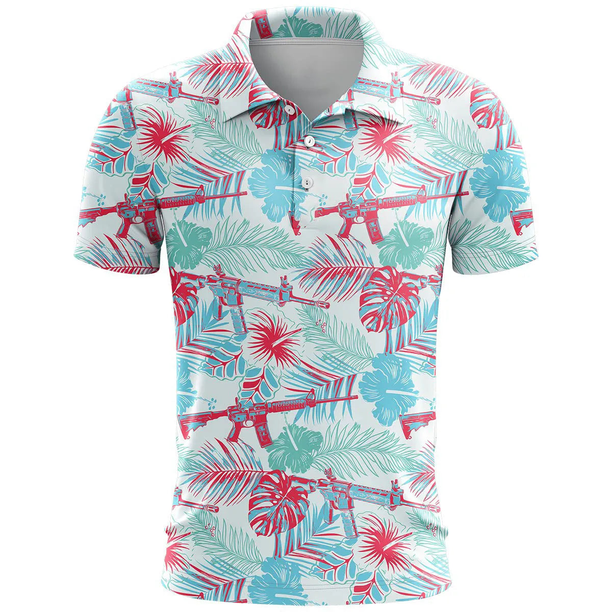 3D printed short sleeve sports top in bird eye cloth, shown in a loose fit on a model.