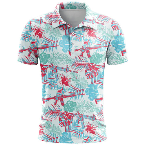3D printed short sleeve sports top in bird eye cloth, shown in a loose fit on a model.