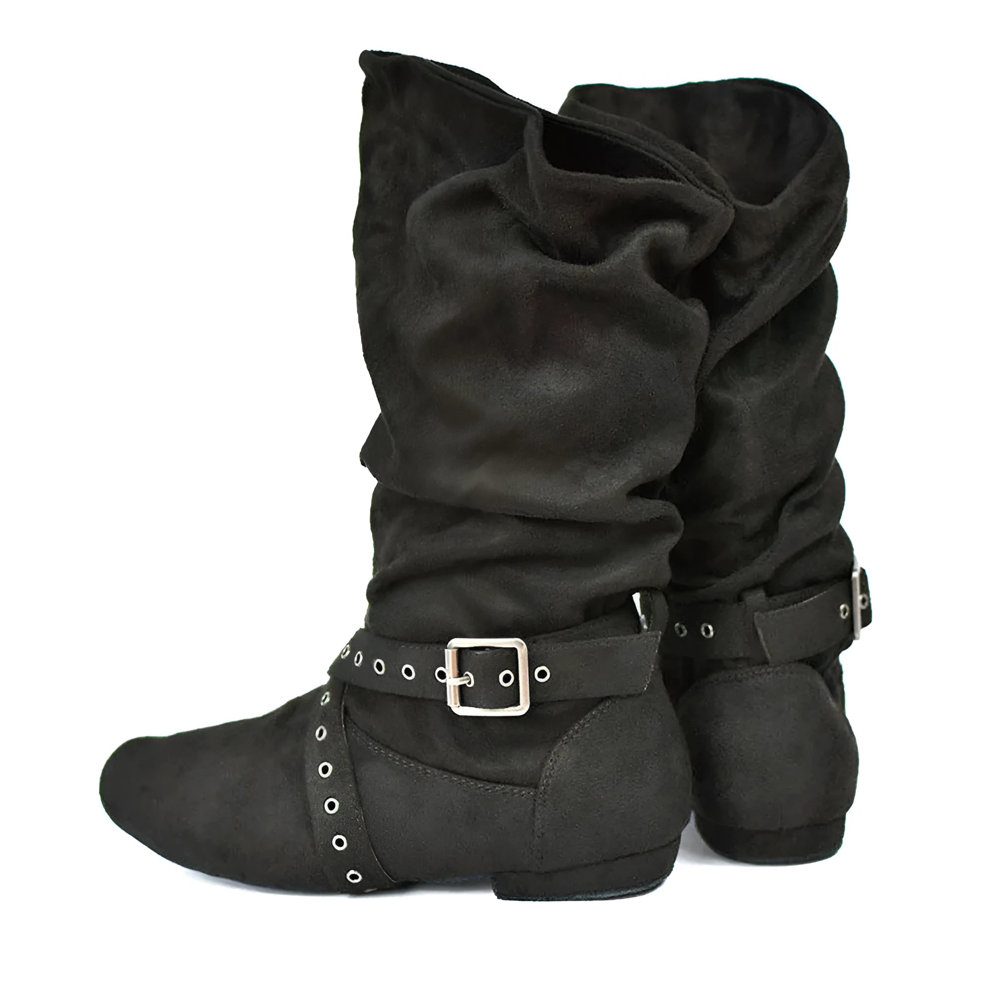Ladies flat heel pointed toe canvas line dance boots in multiple colours