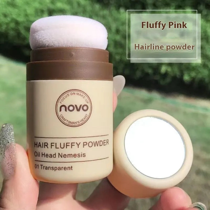 Oil control mattifying powder compact for face and hairline application in natural colour