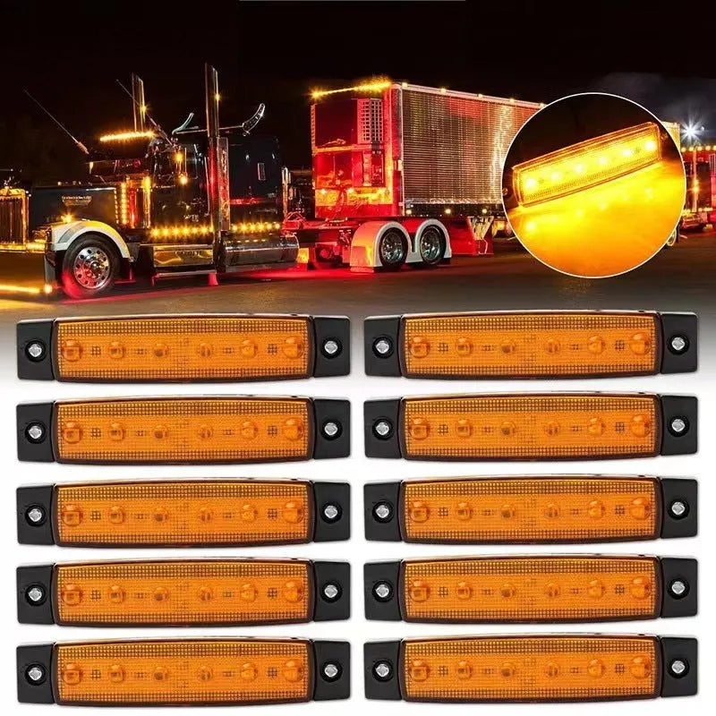 W-SMD trailer side warning lights for trucks in red yellow white blue green colours