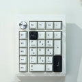 Wireless mechanical numeric keyboard with Bluetooth connectivity in black or white